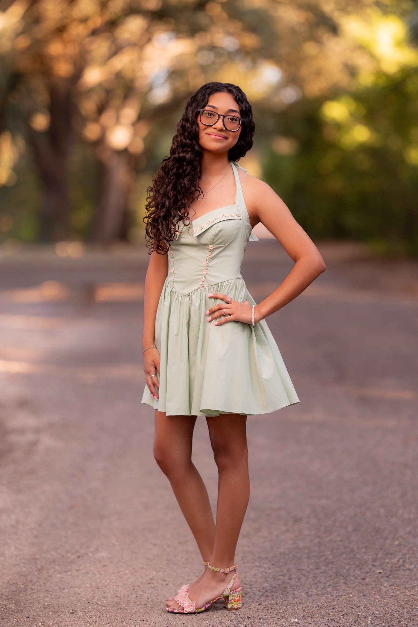 Camila wearing glasses